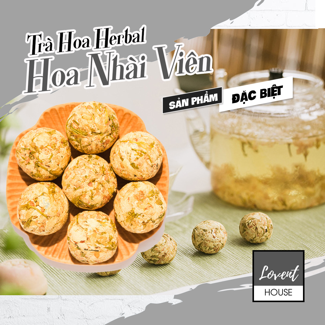 [HCM]TRÀ HOA VIÊN cao cấp - HOA NHÀI VIÊN dạng nén 100% là hoa không mix Trà không mix Đường thủ công [LOVENT HOUSE]