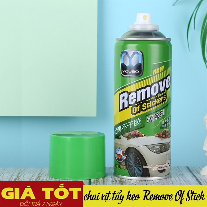 Chai Xịt Tẩy Keo Remove Of Stickers 450ml, Làm sạch loại bỏ keo nhãn dán nhanh chóng 450ml