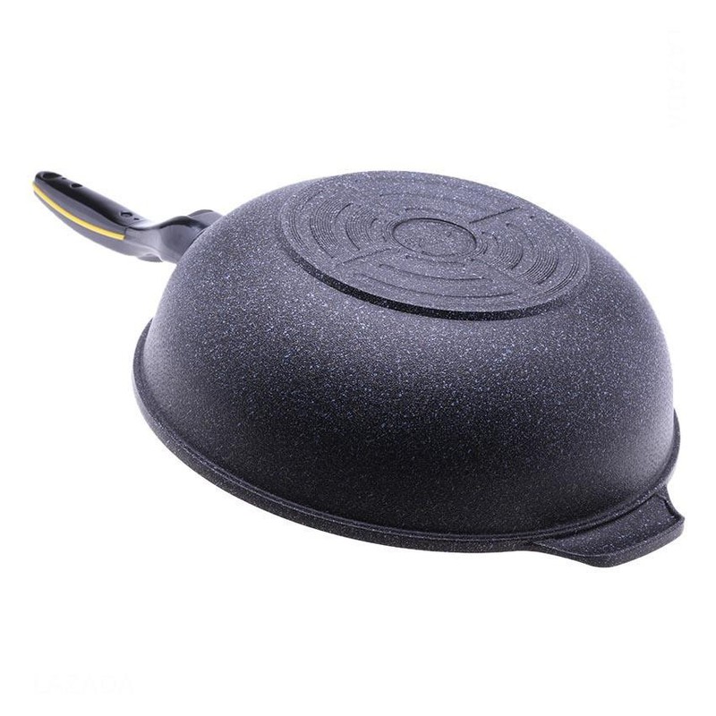 Chảo nhôm chống dính vân đá lòng sâu cookway sswm4-32 size 32cm - tay cầm phụ