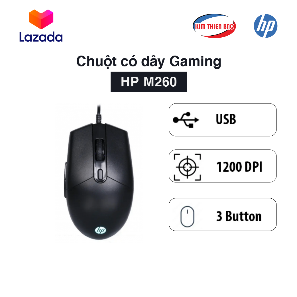 Chuột có dây gaming hp m260