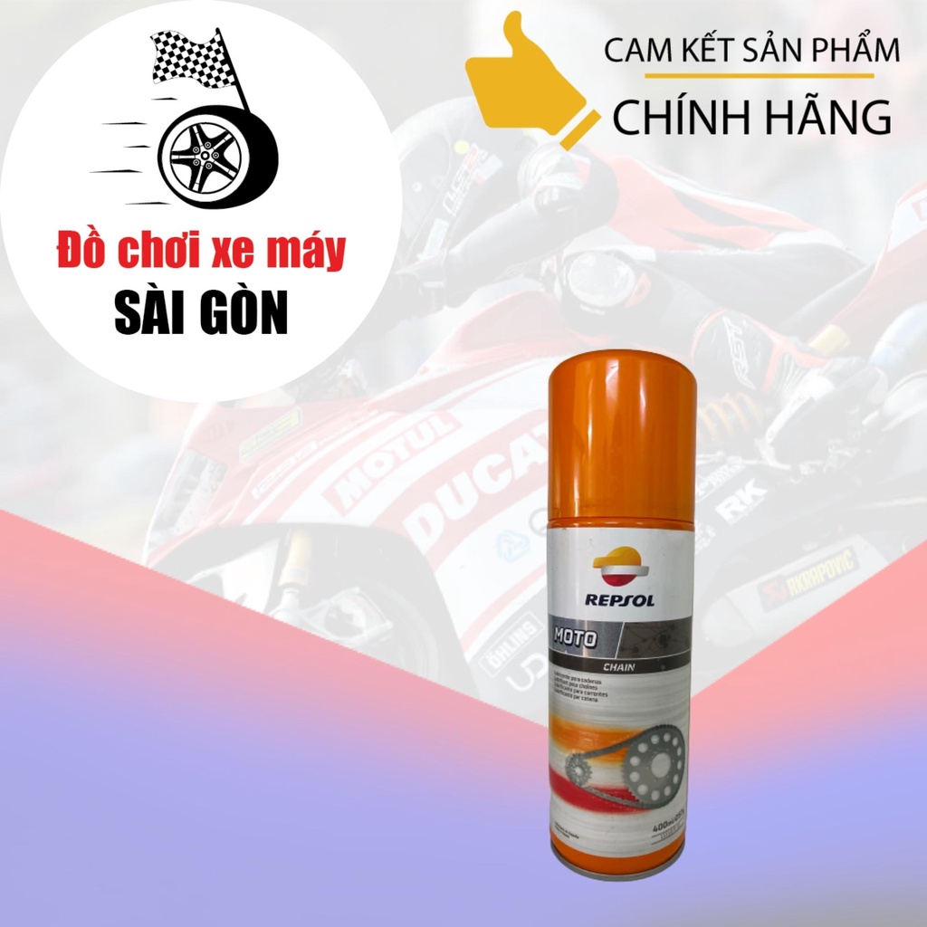 Chai xịt dưỡng sên repsol bôi trơn sên xích repsol 400ml