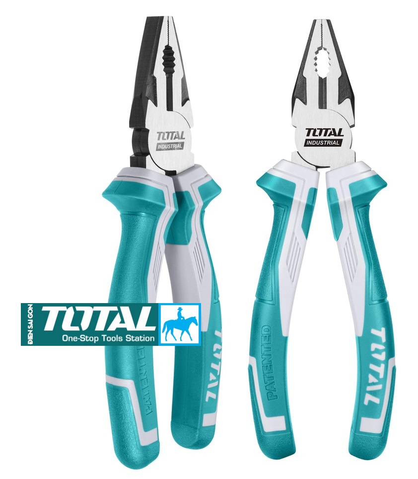 Kìm điện kìm răng dài 8inch thép cr-v total chính hãng tht210806