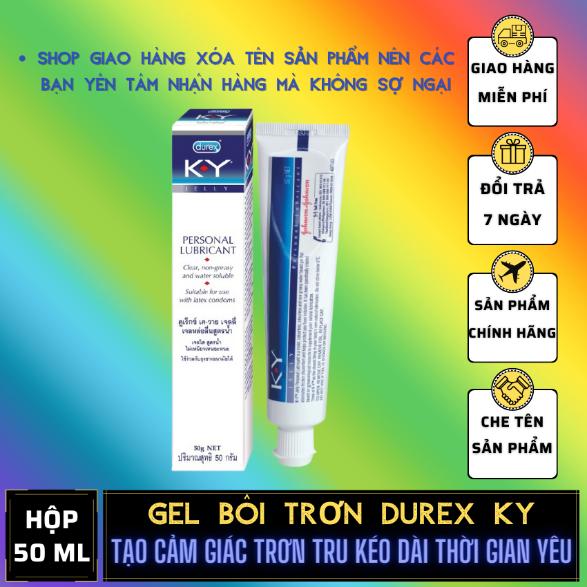 FREESHIP Gel bôi trơn Durex KY 50G [Che tên sản phẩm]