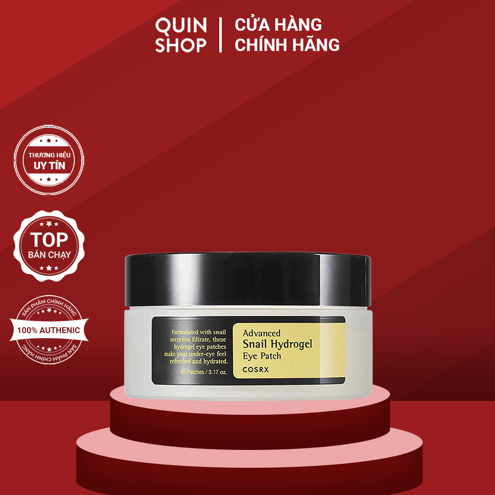 Miếng Dán Mờ Thâm, Giảm Nhăn Mắt Advanced Snail Hydrogel Eye Patch Cosrx