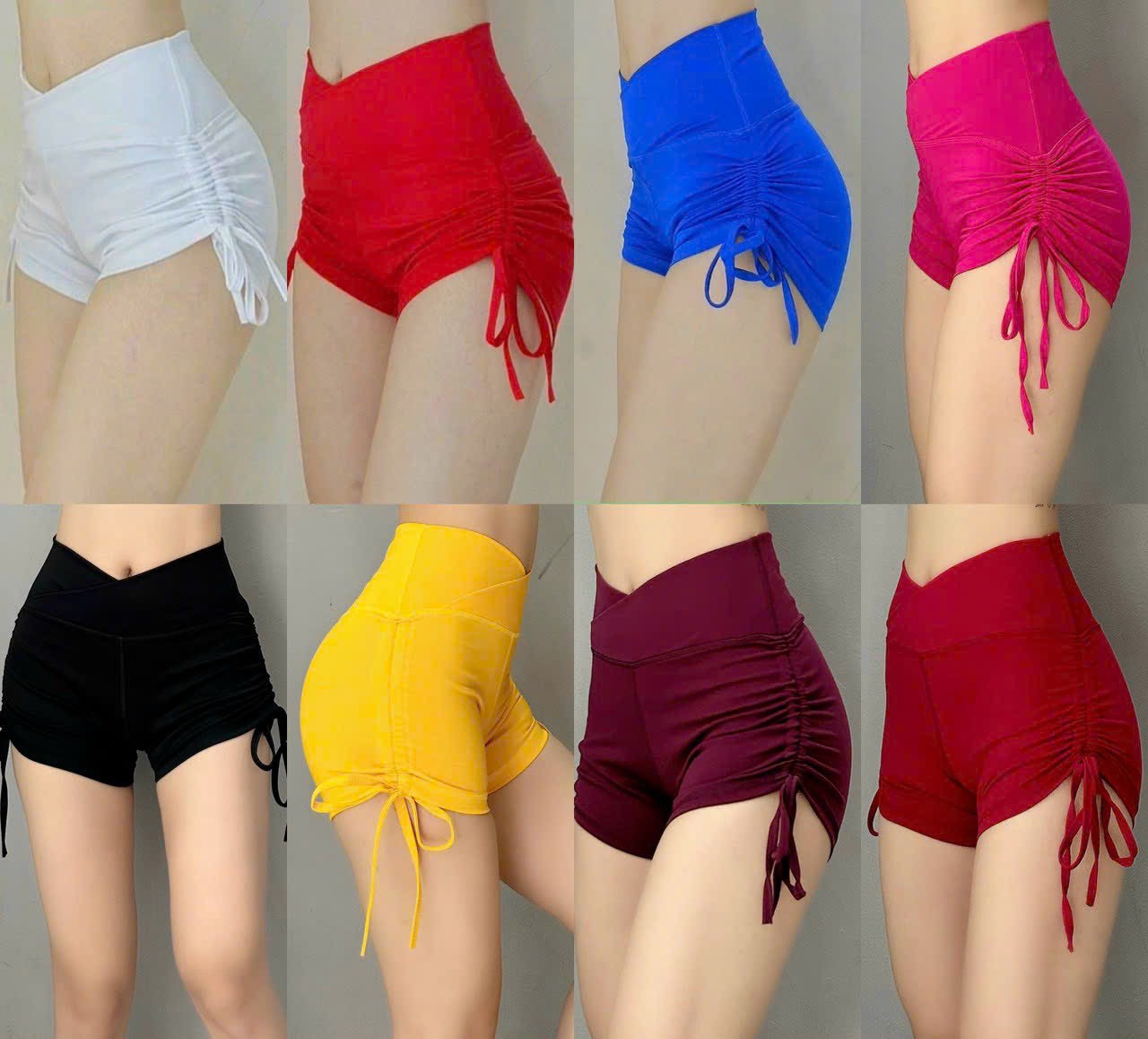 Quần Short Quần Đùi  Rút Thể Thao Nữ Tập Gym Yoga Aerobic Thun lạnh Cao Cấp Không Xù Nhão