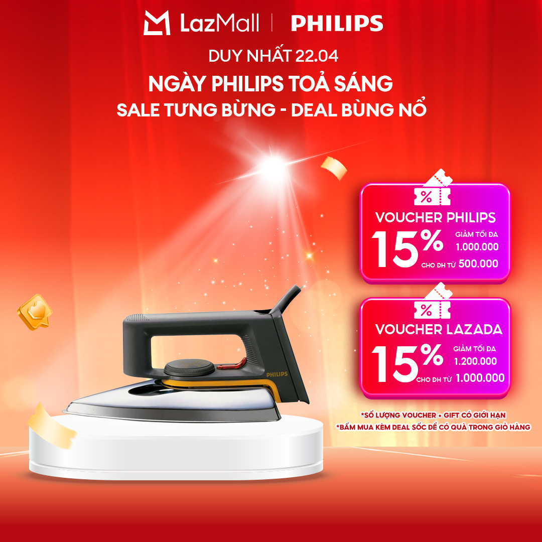 Bàn Ủi Khô Philips HD1172/01 - Hàng Chính Hãng