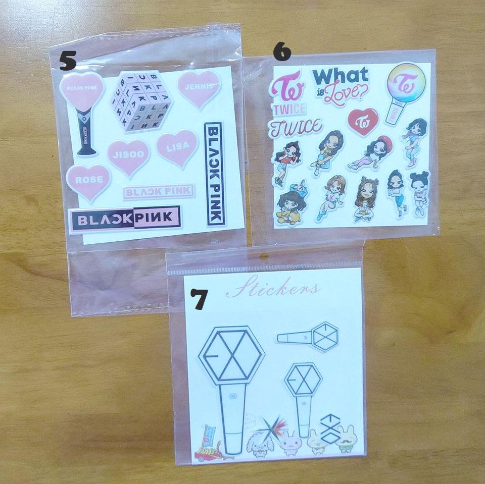 [HCM]Sticker 3D dán điện thoại laptop BTS BT21 GOT7 Wanna one Blackpink Nine percent