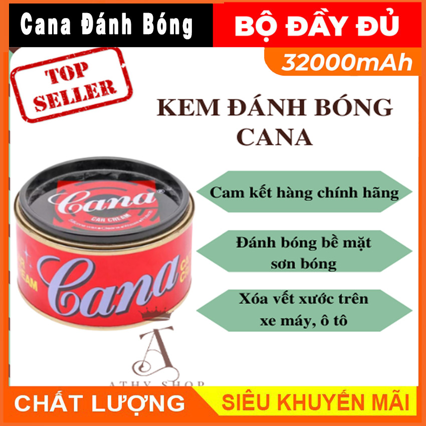 Kem đánh bóng xóa trầy xước sơn ô tô - xe máy cana car cream 100g - đánh bóng xa giầy tây sáng bóng sang trọng.