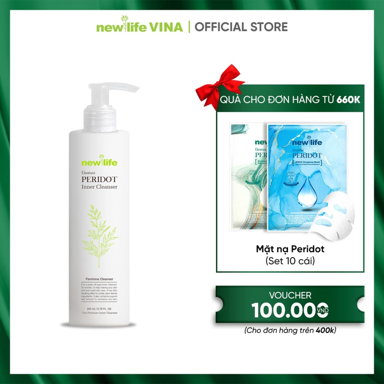 Dung Dịch Vệ Sinh Phụ Nữ Newlife Cleomee Peridot