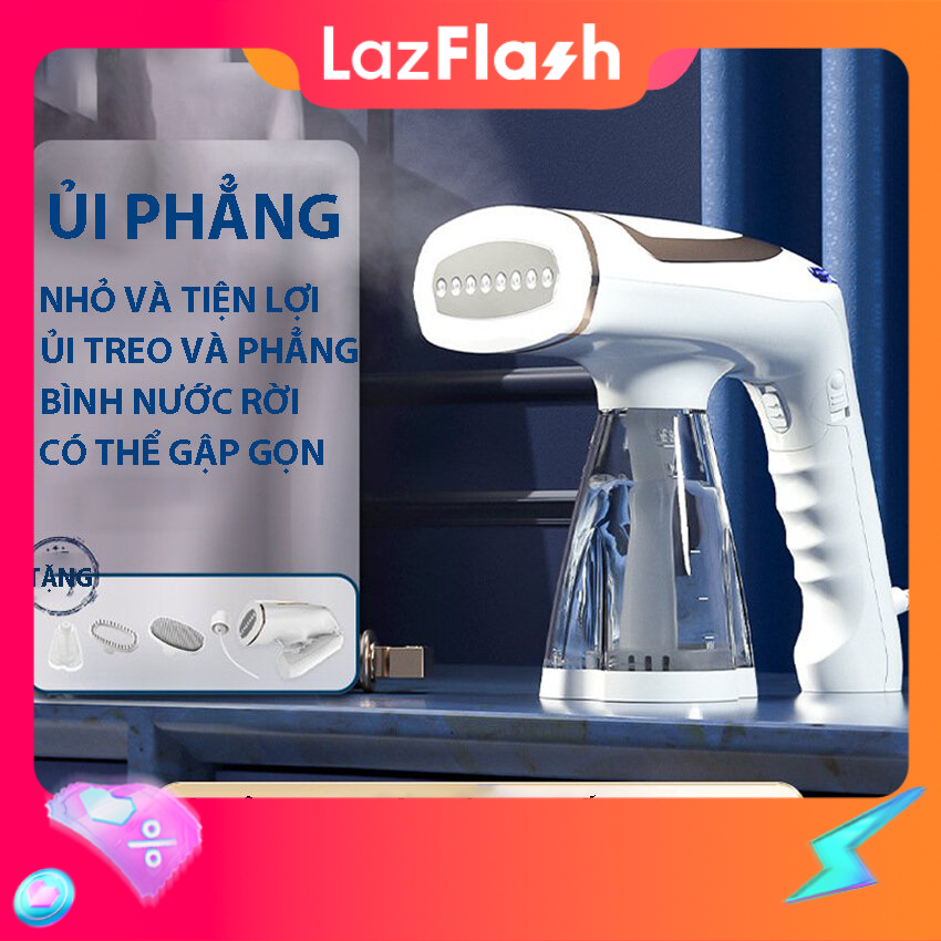 [BẢN NÂNG CẤP] Bàn Ủi Hơi Nước Cầm Tay, Bàn Là Hơi Nước Gia Đình Mini, Bàn Ủi Hơi Nước Tách Rời Bình Nước, Tay Cầm An Toàn Công Suất 1600W Là Phẳng Mọi Loại Vải