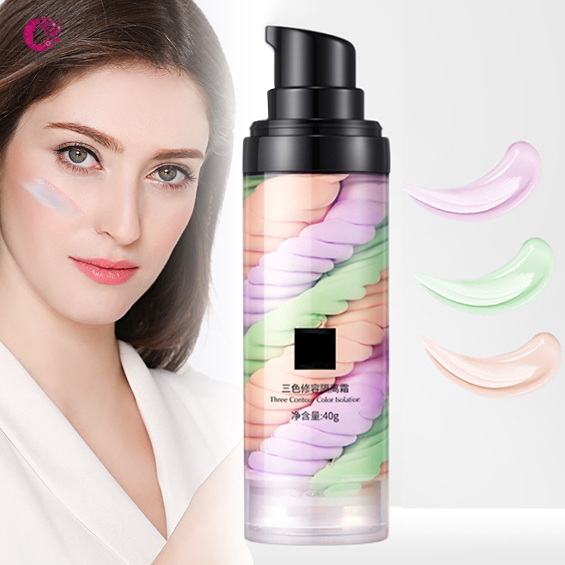 Kem nền che khuyết điểm cầu vồng hỗ trợ trang điểm chuyên nghiệp HANRU