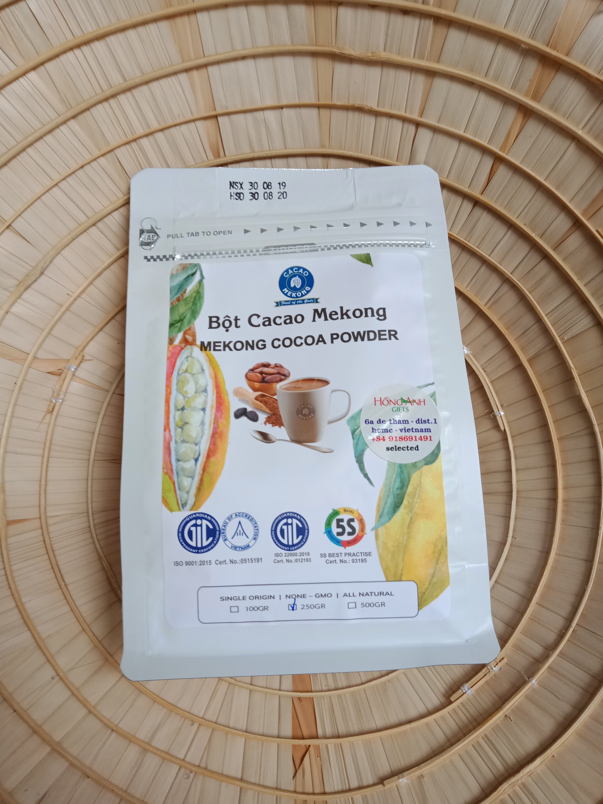 Ca cao mekong trà vinh - túi 250g