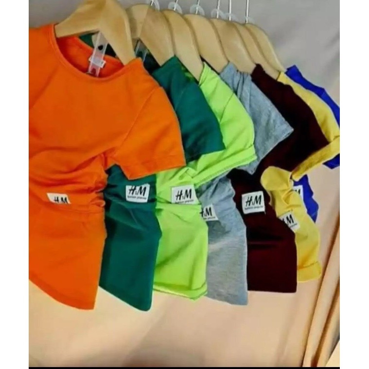 [Siêu giảm giá] Combo 5 bộ quần đùi áo cộc tay thun cotton mùa hè mát mềm cho bé -kg