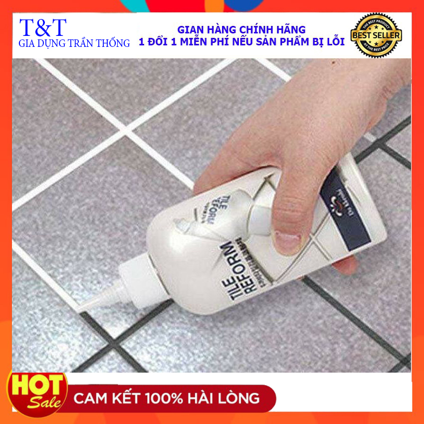 Combo 2 chai sơn kẻ chỉ gạch tile reform dung tích 280ml tiện dụng chai kẻ chỉ gạch làm mới nhà cửa chỉ với 1 đường kẻ