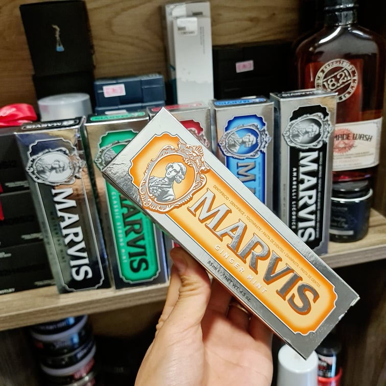Kem Đánh Răng Marvis Ginger Mint 85ml cao cấp Ý - Marvis màu cam mùi gừng