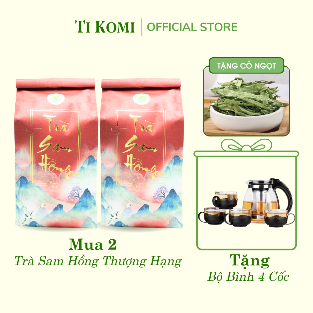  Trà Sam Hồng Thượng Hạng COMBO 2 Trà Thảo Mộc Thảo Dược Thanh Nhiệt Giải Độc Gan Mát Gan An Thần Dễ Ngủ 