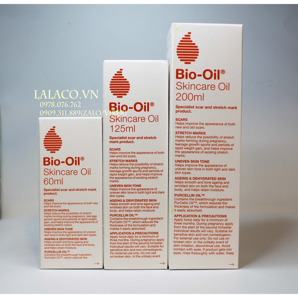 Tinh dầu bio-oil 25ml/ 60ml/ 125ml/ 200ml ngừa rạn da, giảm thâm, mờ sẹo