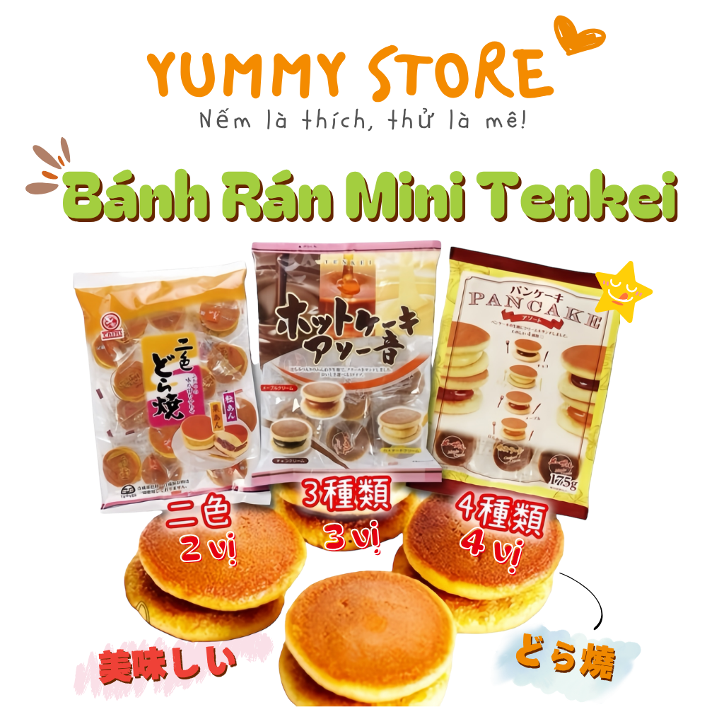 Bánh Rán Pancake Mini Tenkei Mix Vị Tổng Hợp Nhật Bản