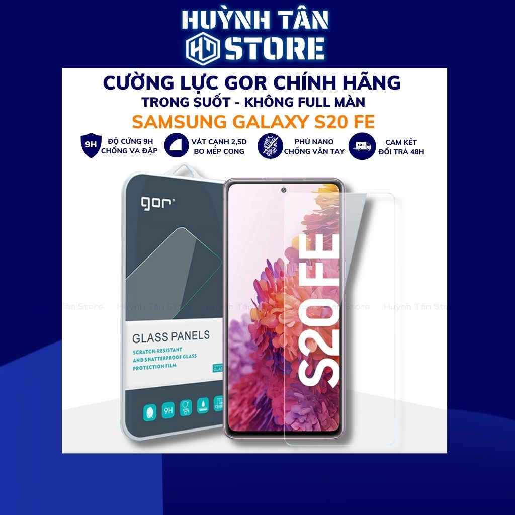 Kính cường lực s20 fe trong suốt không full màn chính hãng Gor phụ kiện điện thoại huỳnh tân store