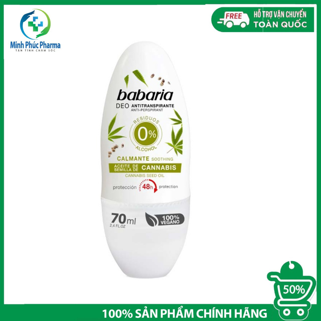 Lăn nách babaria 70ml 0% alcohol lăn khử mùi hiệu quả