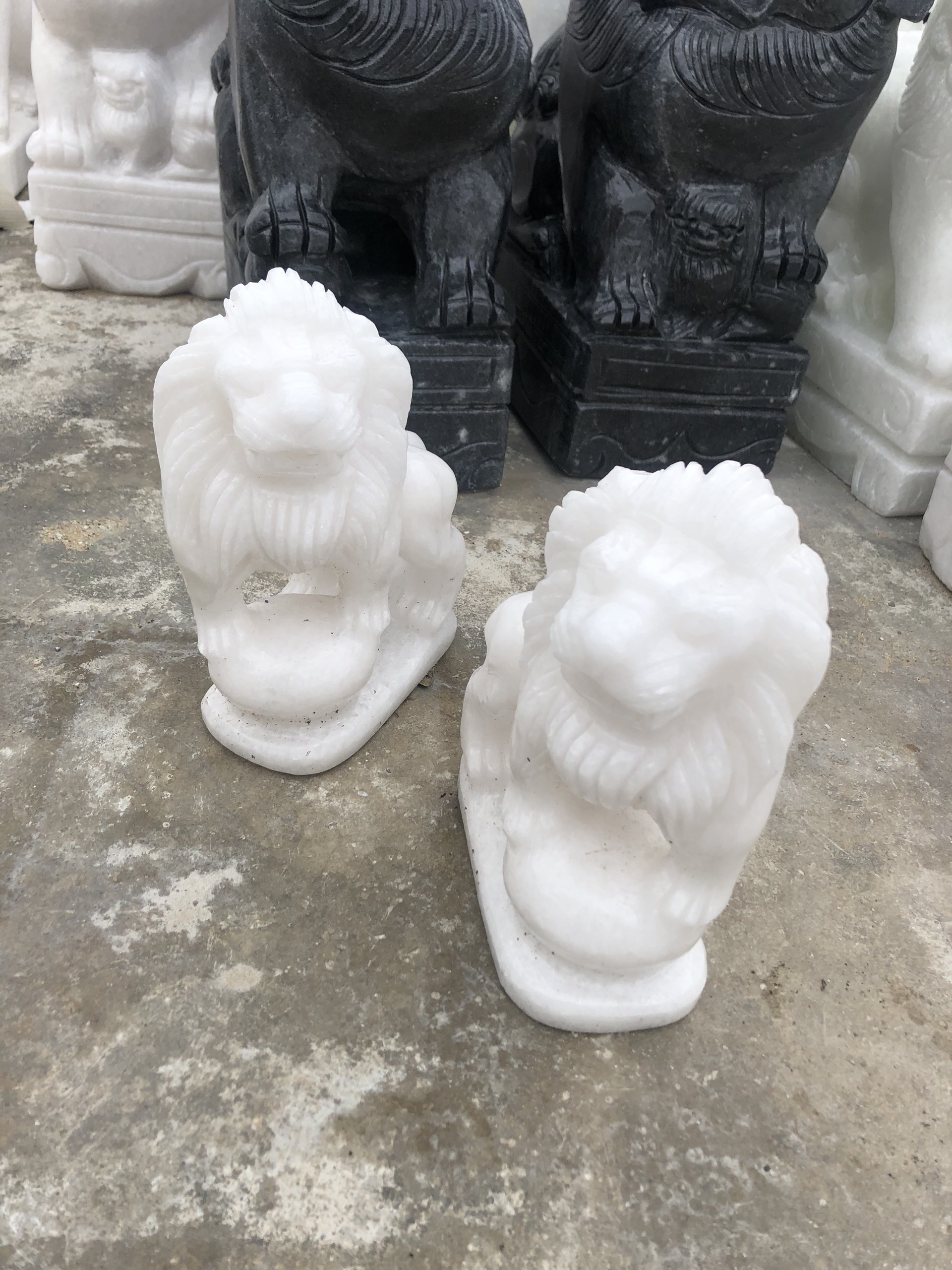 [FreeshipMAX] Cặp sư tử đá non nước 20 cm