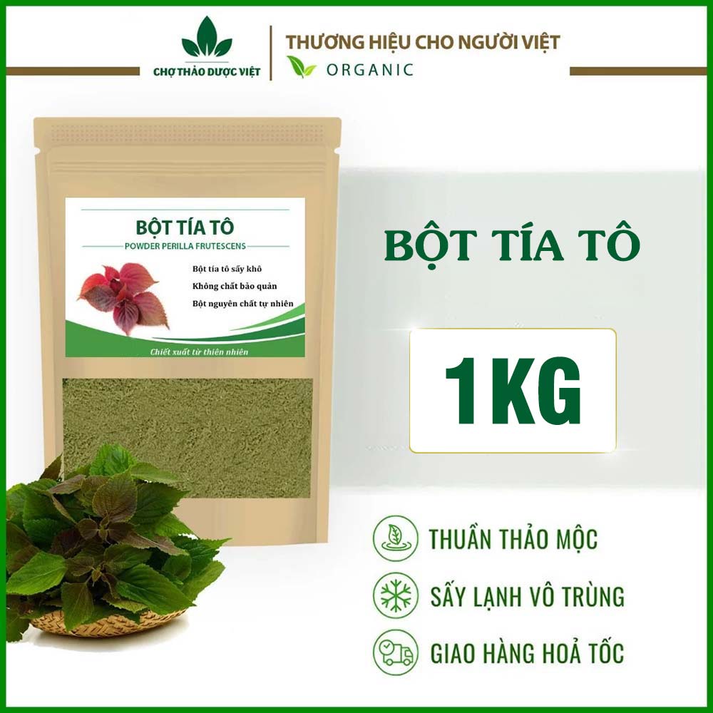 Bột tía tô 1kg, nguyên chất, đắp mặt sáng da, giảm mụn, mờ thâm nám, tốt cho người bị gout