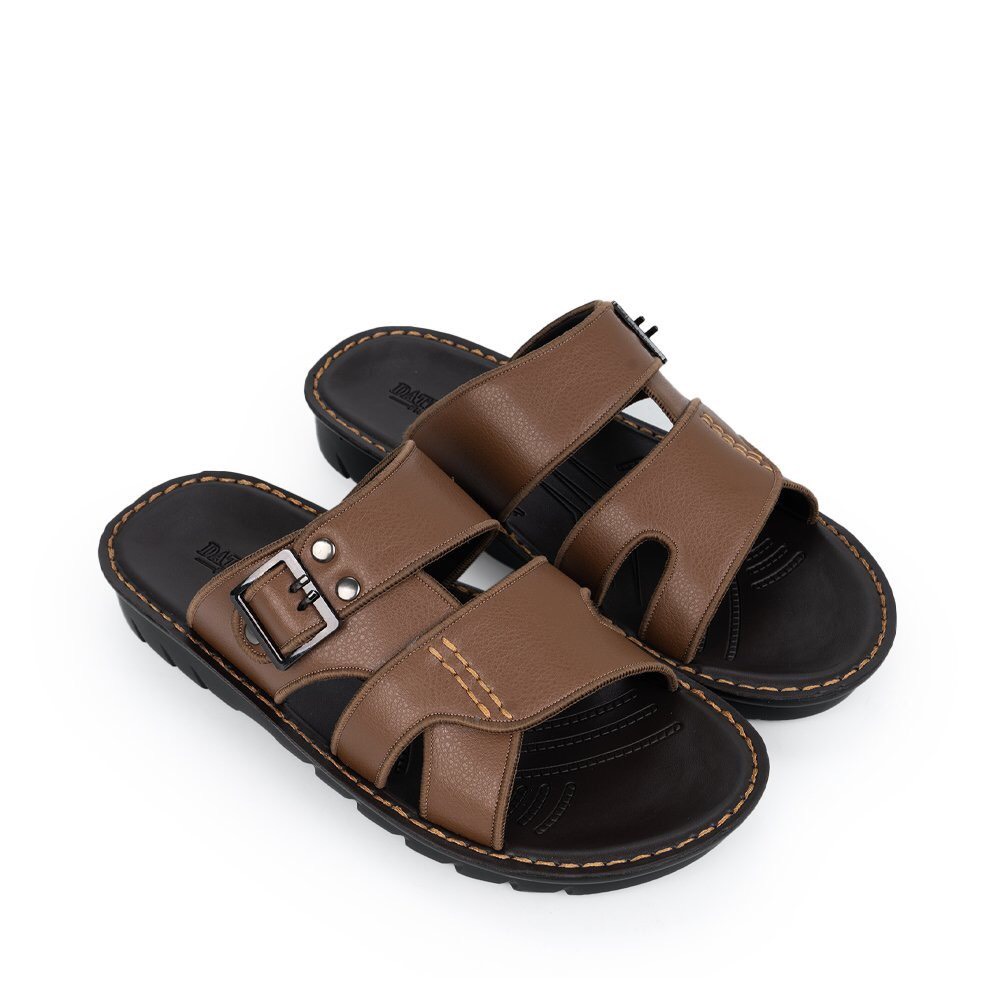 Dép Nam Da Bò Quai Ngang Khâu Đế Bền Bỉ Kiểu Dáng Thời Thượng Thiết Kế Thanh Lịch Dễ Phối Đồ