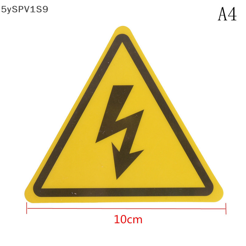 5ySPV1S9 2 miếng dán đề can nhãn hiệu an toàn cảnh báo điện cao áp nguy