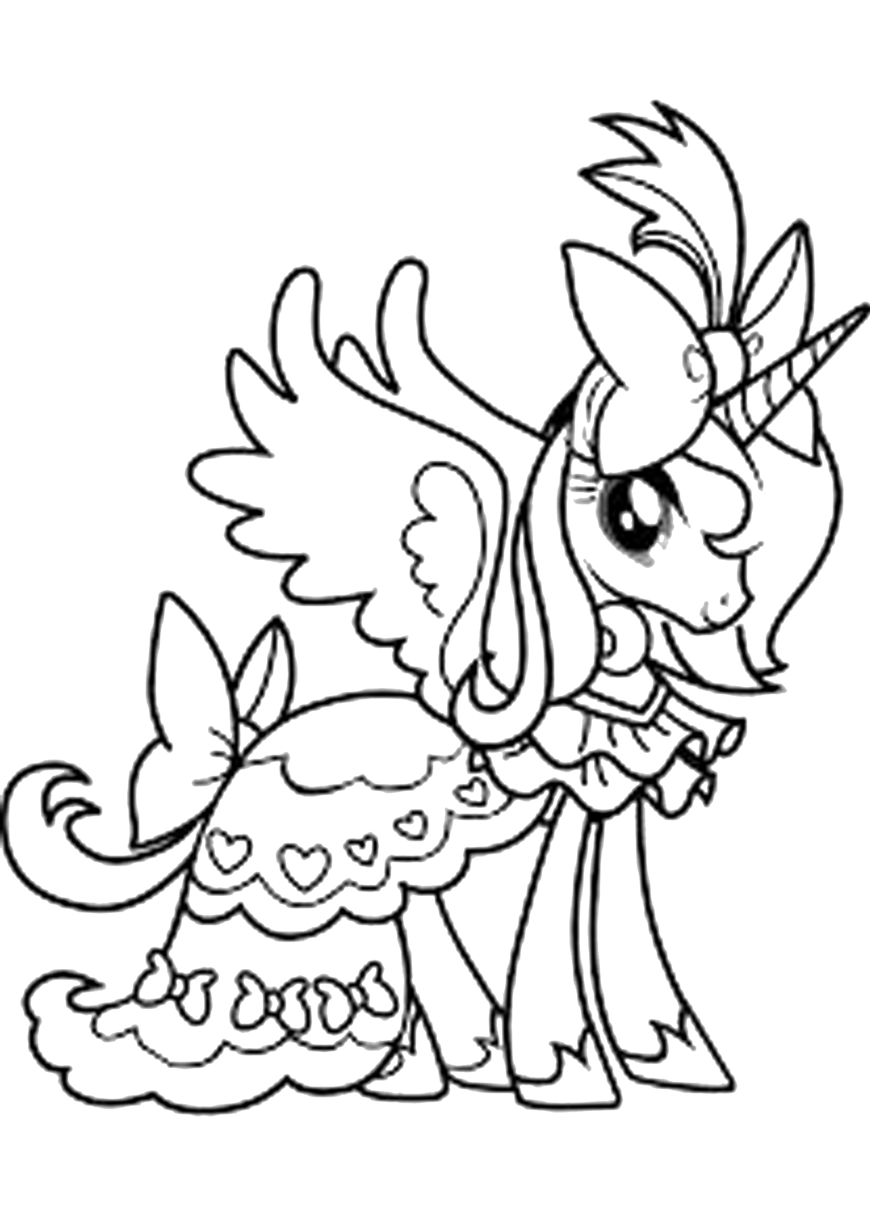 Tranh tô màu ngựa pony 1