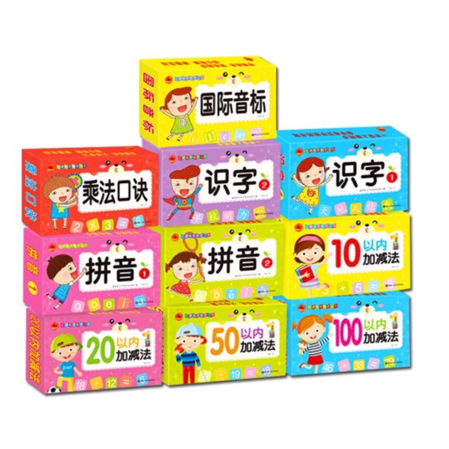 Thẻ Học Tiếng Trung Flash Card Tiếng Trung Phiên Âm Nhận Biết Chữ Hán