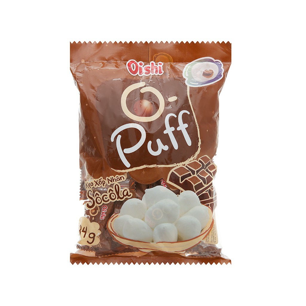 Kẹo xốp nhân SOCOLA Oishi Puff gói 84g