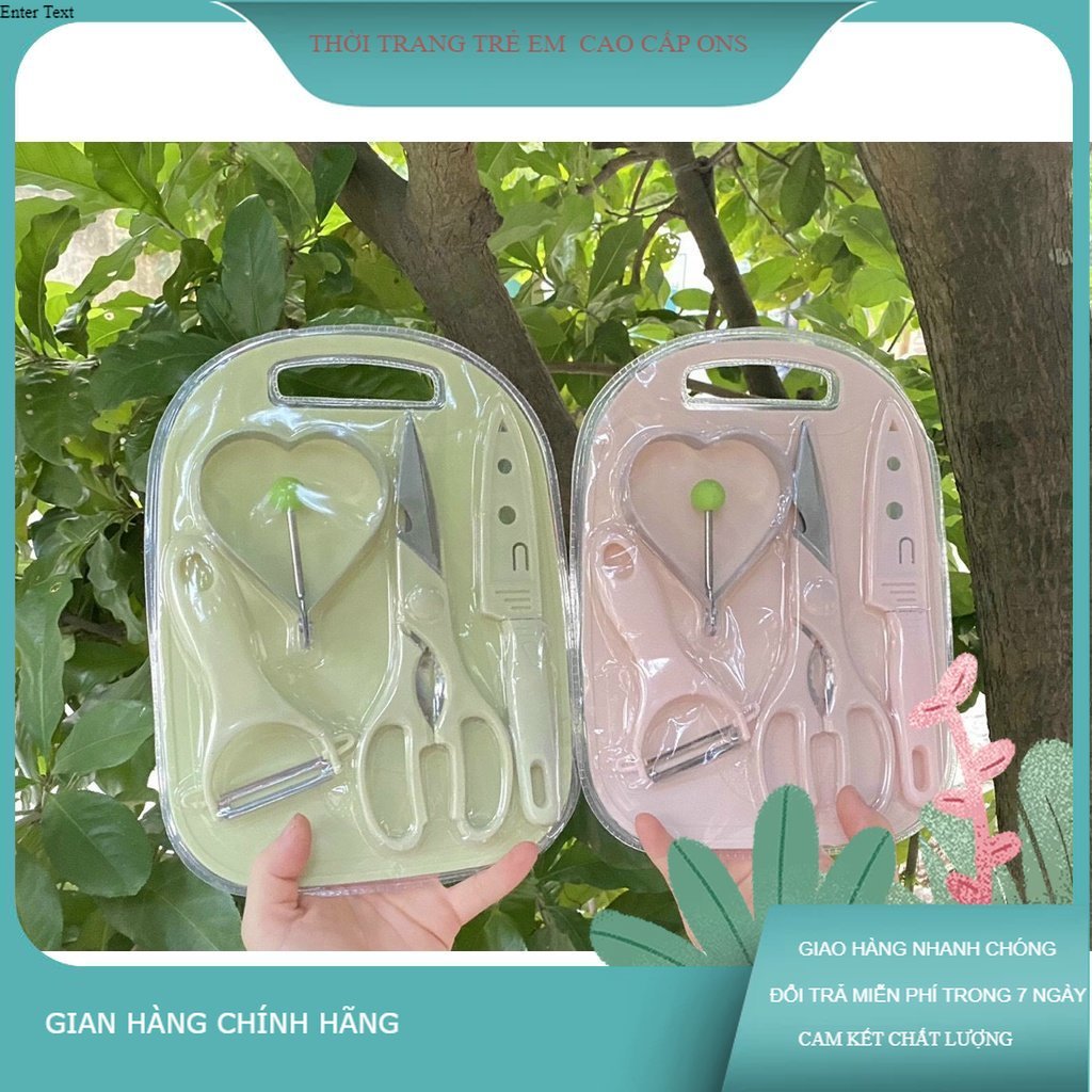 Bộ dao thớt chế biến đồ ăn dặm cho bé gồm 5 món tiện dụng