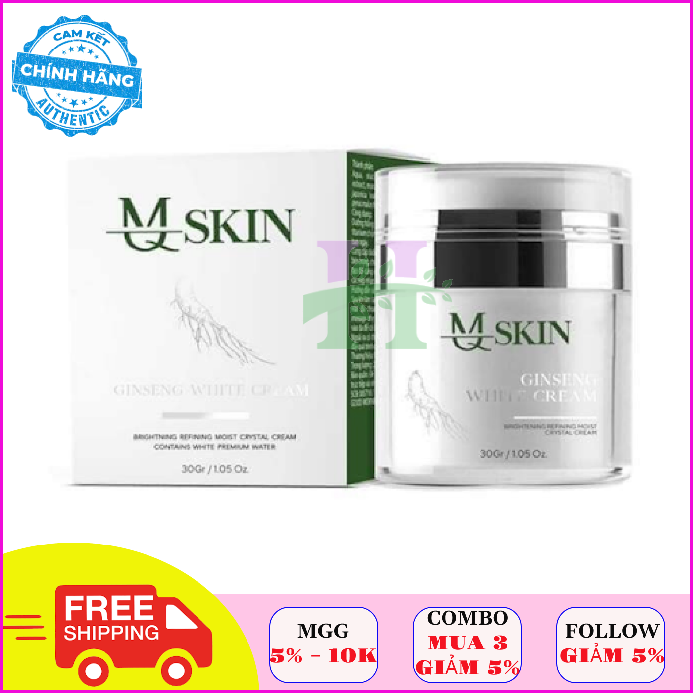 [HCM]Kem Dưỡng Trắng Da Mặt MQ Skin (30g) Kem Trắng Da Kem Dưỡng Da Mặt Nhân Sâm Hàn Quốc