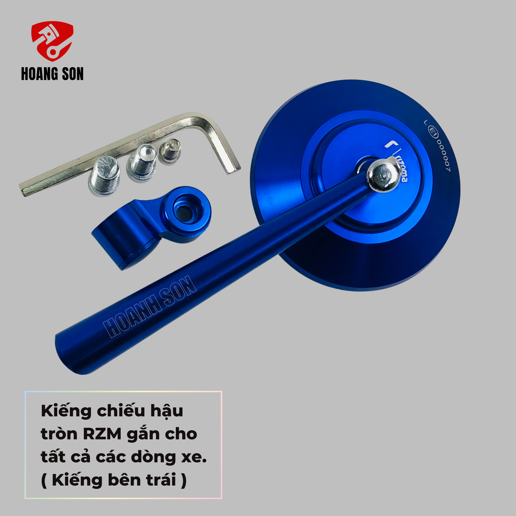 Gương chiếu hậu xe máy tròn rizoma gắn cho tất cả các dòng xe hiện nay-kiếng chiếu hậu trái tròn rizoma tặng kèm lục giác-kiếng tròn rizoma giá rẻ gắn được tất cả các đời xe-kho phụ từng sỉ hoàng sơn shop