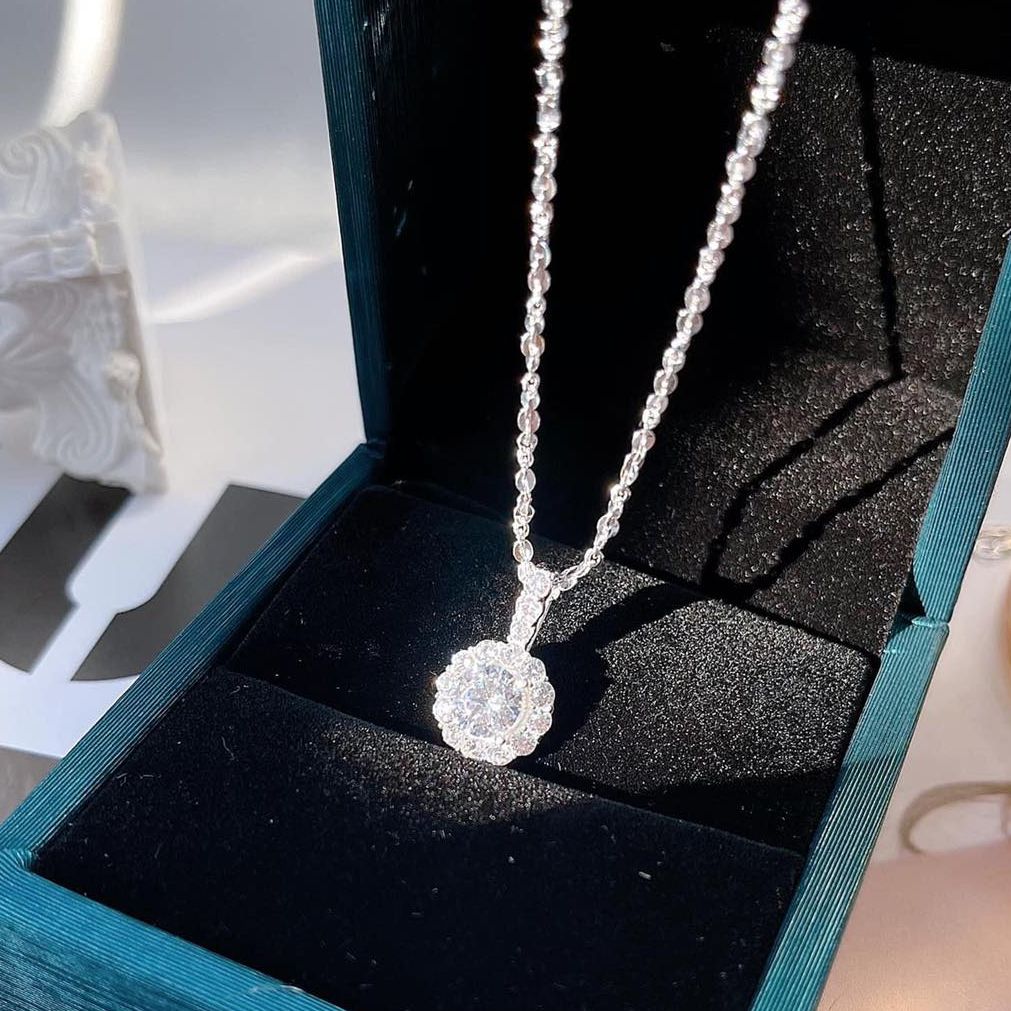 Dây chuyền vàng 24k, dây chuyền nữ thời trang cao cấp, dây chuyền nữ kim cương, dây chuyền bạc Ý 950, dây chuyền vàng non siêu cao cấp, dây chuyền đẹp, dây chuyền bạch kim vàng trắng Trang sức GADO DC09 - CAM KẾT KHÔNG ĐEN