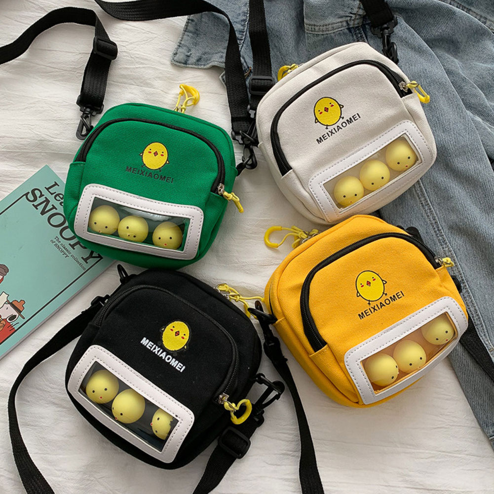 Gà dễ thương túi đeo chéo nữ mini hàn quốc túi xách nữ đeo chéo cute túi tote vải mềm