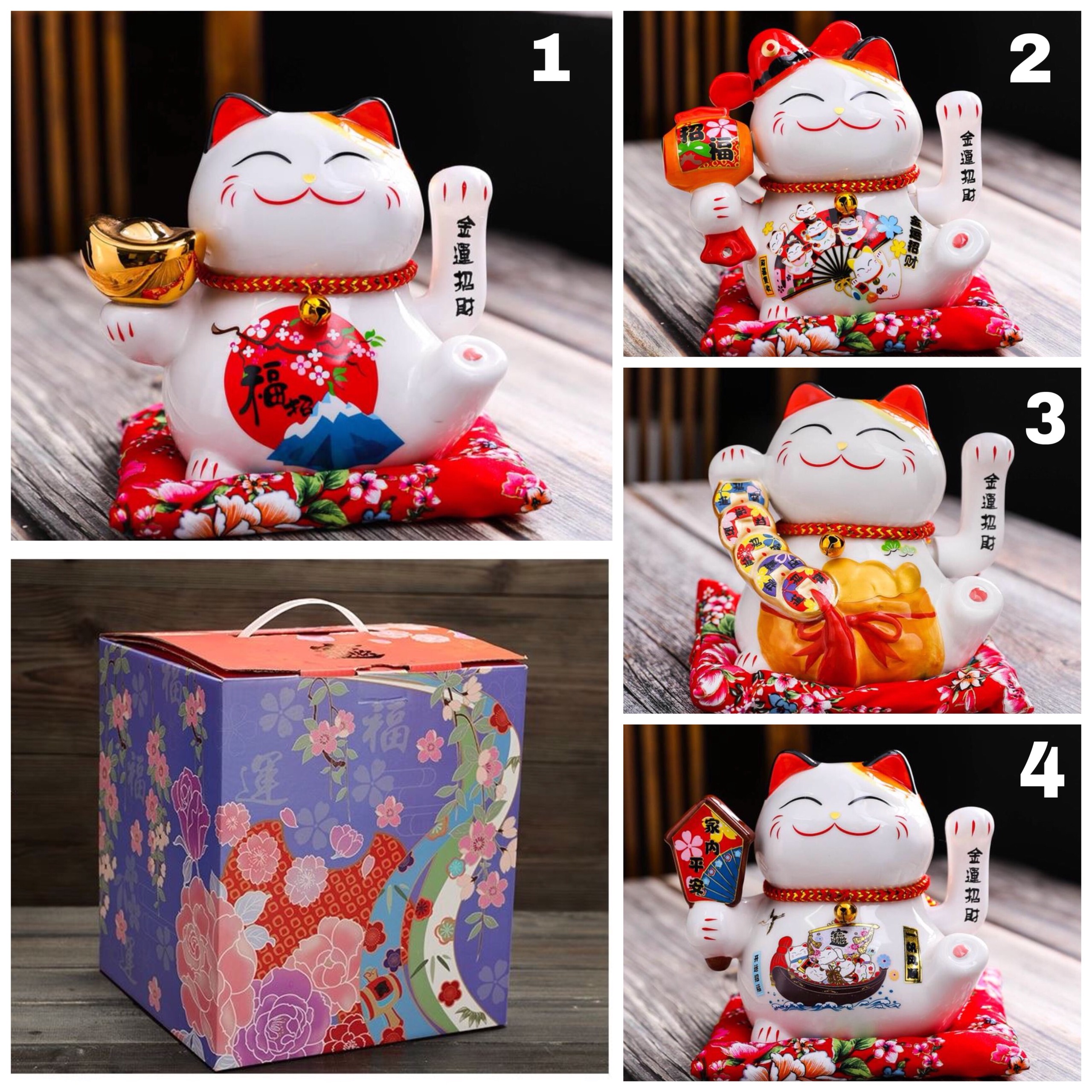 Mèo thần tài vẫy tay 16cm