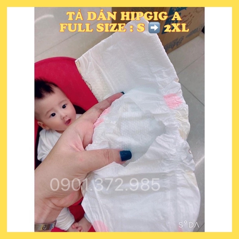   TPHCM  combo 100 miếng tả dán size S M L XL Hipgig xuất nhật siêu thấm hút cho bé 