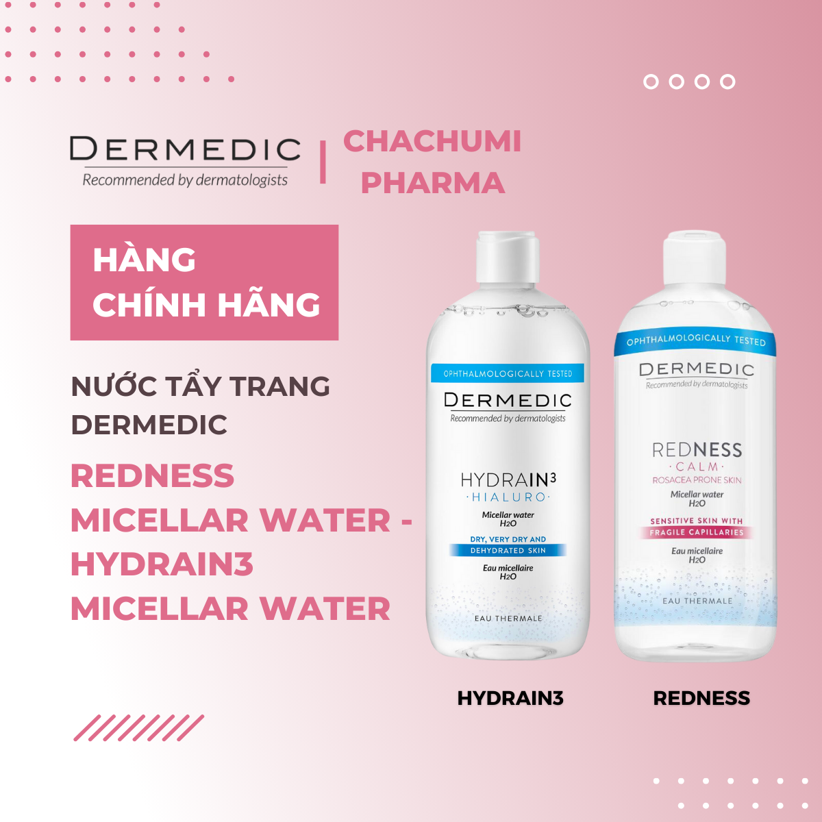 Tẩy trang dermedic cho da dầu mụn và mọi loại da 500ml