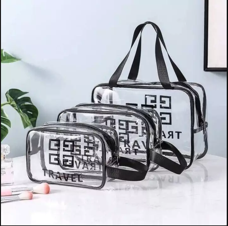 [HCM]SET 3 TÚI TRONG SUỐT ĐỰNG MỸ PHẨM ĐỒ DÙNG CÁ NHÂN CHỐNG THẤM CHỐNG NƯỚC CHỐNG BÁM BẨN - SET 3 TÚI ĐỰNG ĐỒ MANG THEO KHI ĐI CHƠI DU LỊCH  CỰC TIỆN LỢI