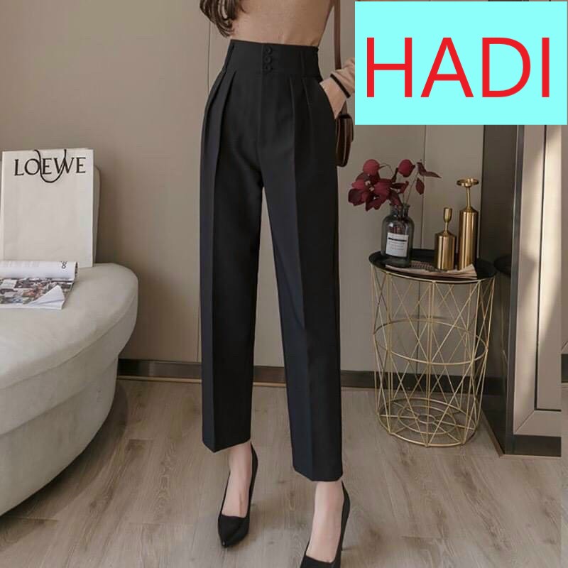 [ 3 NÚT ] QUẦN TÂY NỮ LƯNG CAO HỌC SINH 3 NÚT, QUẦN ÂU HỌC SINH NỮ, QUẦN TÂY NỮ ĐI HỌC ĐEN LƯNG CAO, PHOM ĐẸP DÁNG TRẺ TRUNG, VẢI DÀY, FORM CHUẨN DUYÊN DÁNG THỜI TRANG-THỜI TRANG HADI