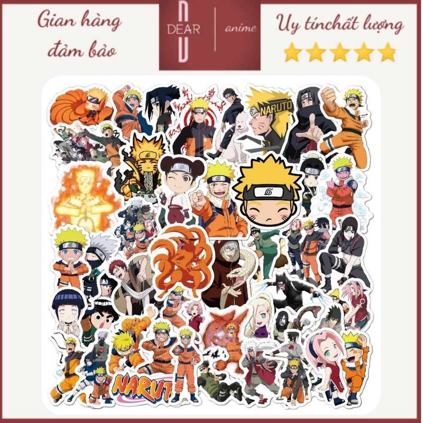 Sticker dán naruto dear anime hình dán hoạt hình manga naruto