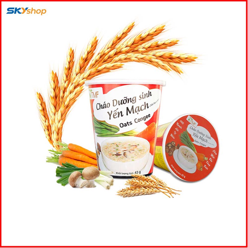Cháo dưỡng sinh yến mạch tâm minh thùng 24 ly