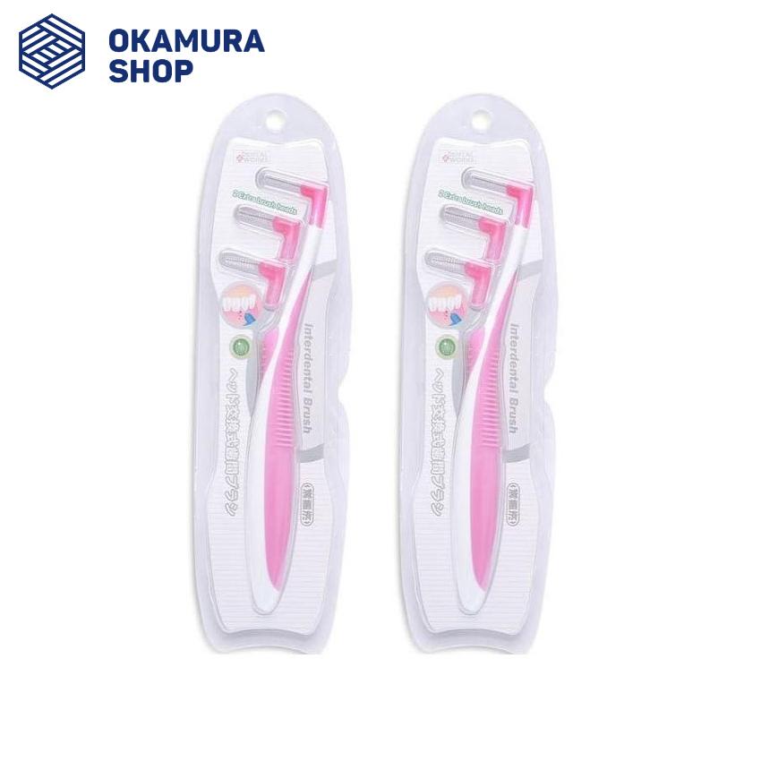 Combo 2 Bàn chải kẽ răng thay đầu Okamura