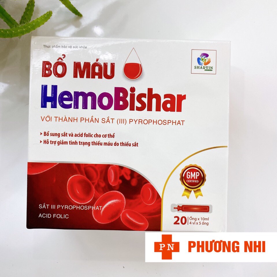 [CHÍNH HÃNG] HEMOBISHAR - SẢN PHẨM BỔ MÁU DO THIẾU SẮT VÀ ACID FOLIC