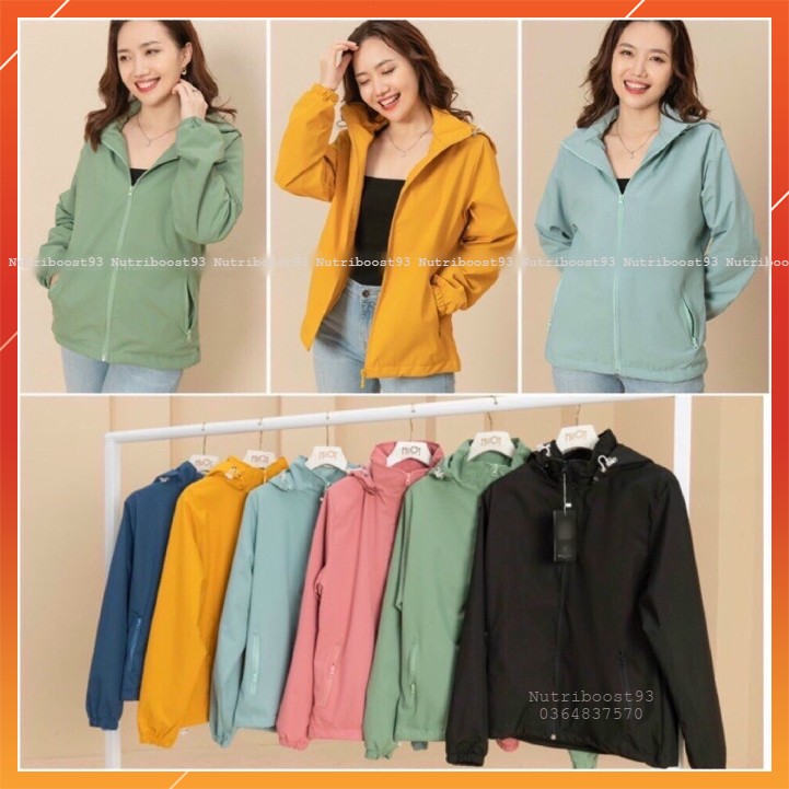 Áo khoác gió nữ 2 lớp cao cấp hindoli, áo gió nữ 2 lớp chống nước