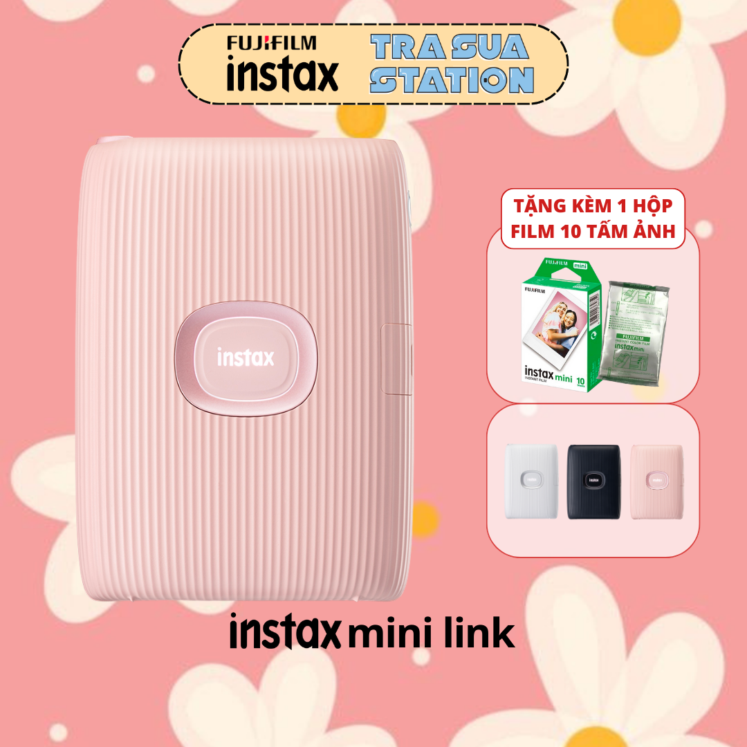 [HN] MÁY IN ẢNH LẤY LIỀN INSTAX MINI LINK 2 - Chính Hãng tặng kèm 1 hộp film 10 tấm