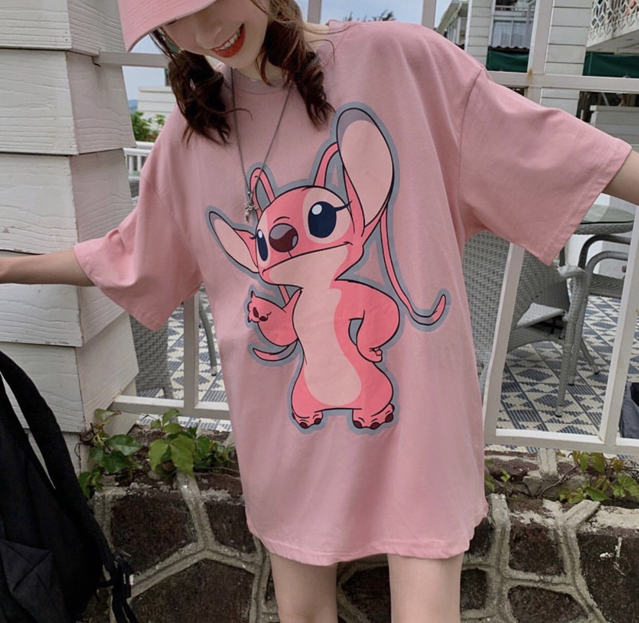 Áo thun unisex sitchs hồng from rộng cực hot 1redshop