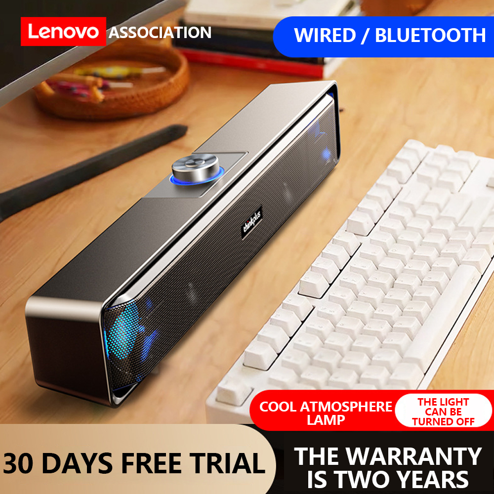 Loa Máy Tính Bluetooth Không Dây Lenovo Thinkplus TS32, Loa Thanh Máy Tính Mini Có Dây Chạy Bằng Cổng USB Loa Siêu Trầm Cho PC Máy Tính Bảng Điện Thoại Di Động