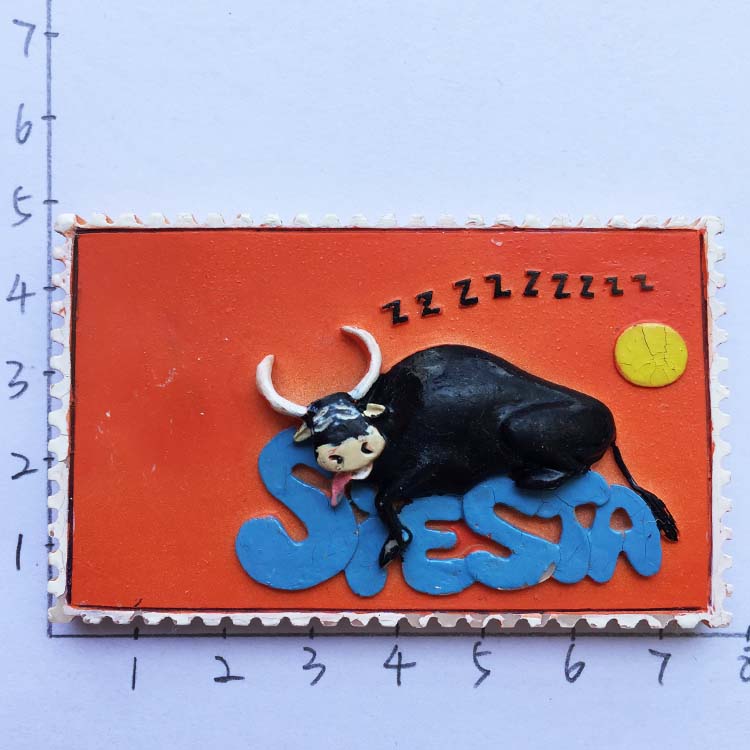 Samba Panorama, Tắc Kè Tây Ban Nha, cuộn, đấu bò Tây Ban Nha, Madrid Tây Ban Nha, Barcelona bullfighting Marque lưu niệm tủ lạnh nam châm
